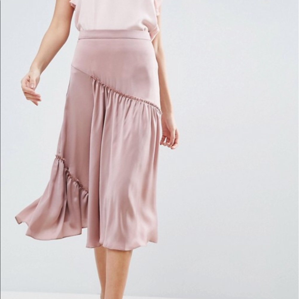 ASOS Satin Midi Skirt